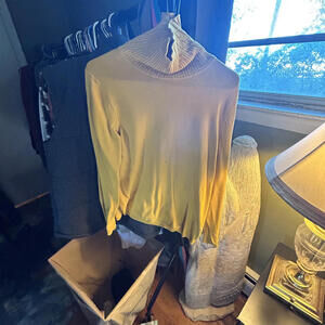 Sunny Yellow Talbots Turtleneck Sweater - Size Large